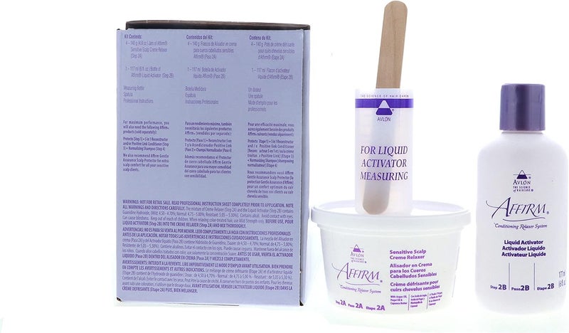 Affirm Conditioning Relaxer System - Sensitive Scalp Creme Relaxer Kit with Liquid Activator for 4 Applications - Image 4